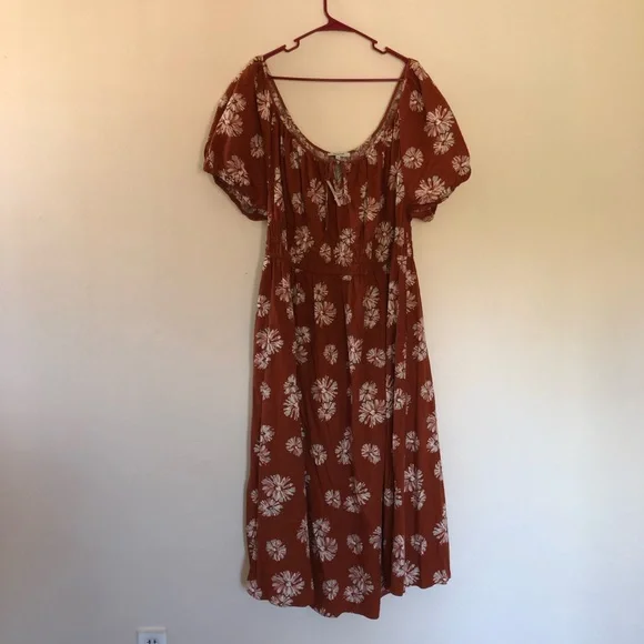 Madewell linen blend Sophia midi dress - Picture 3 of 8